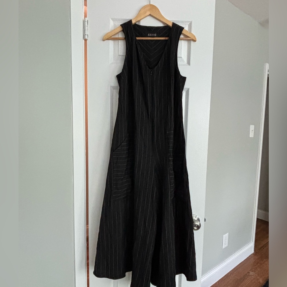 Ozai N Ku pinstripe jumpsuit, size medium